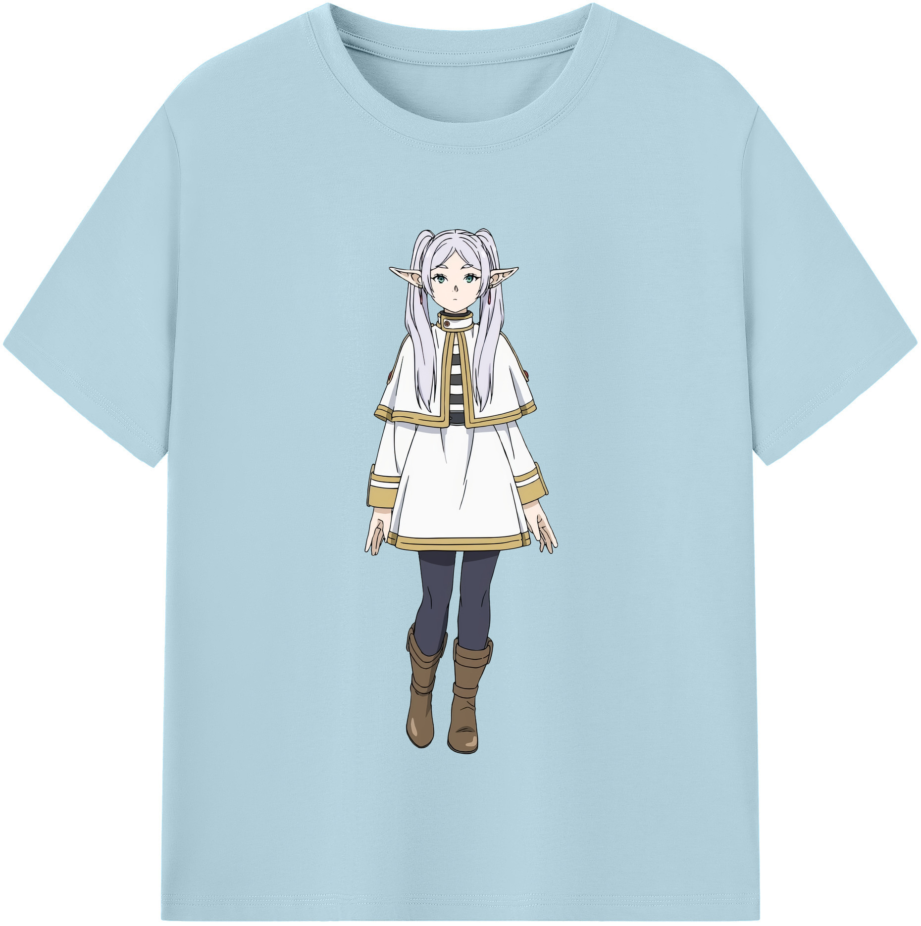 （画像用） 葬送のフリーレン Frieren 綿100％半袖Tシャツ（フロントプリント）